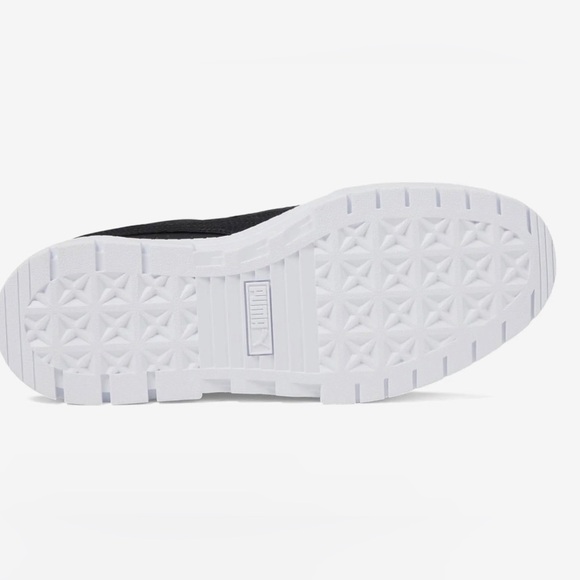 PUMA 👟 Mayze Black Leather Platform US Women’s Size 10 - Picture 5 of 14